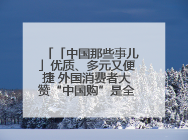「中国那些事儿」优质、多元又便捷 外国消费者大赞“中国购”是全新体验！