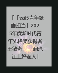 「云岭青年挺膺担当」2025年度新时代青年先锋奖获得者王敏奇——澜沧江上好渔人