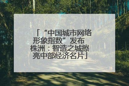 “中国城市网络形象指数”发布 株洲：智造之城擦亮中部经济名片