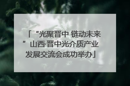 “光聚晋中 链动未来”山西·晋中光介质产业发展交流会成功举办