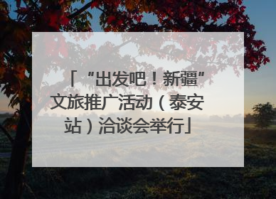 “出发吧！新疆”文旅推广活动（泰安站）洽谈会举行