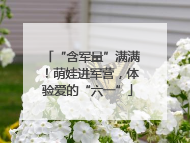 “含军量”满满！萌娃进军营，体验爱的“六一”