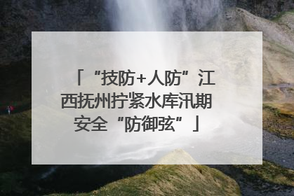 “技防+人防”江西抚州拧紧水库汛期安全“防御弦”