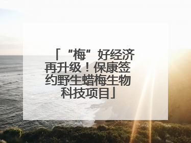 “梅”好经济再升级！保康签约野生蜡梅生物科技项目