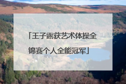 王子露获艺术体操全锦赛个人全能冠军