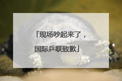 现场吵起来了，国际乒联致歉