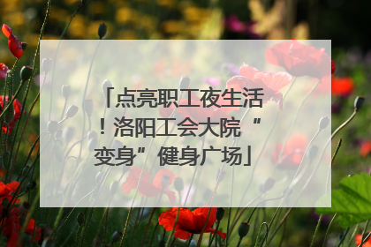 点亮职工夜生活！洛阳工会大院“变身”健身广场