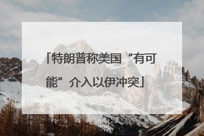 特朗普称美国“有可能”介入以伊冲突