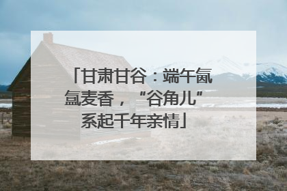 甘肃甘谷：端午氤氲麦香，“谷角儿”系起千年亲情