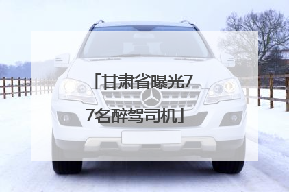 甘肃省曝光77名醉驾司机