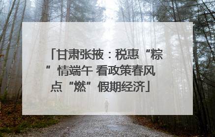 甘肃张掖：税惠“粽”情端午 看政策春风点“燃”假期经济