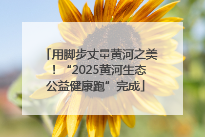 用脚步丈量黄河之美！“2025黄河生态公益健康跑”完成