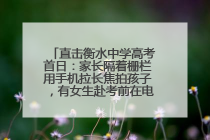 直击衡水中学高考首日：家长隔着栅栏用手机拉长焦拍孩子，有女生赴考前在电话亭与家人通话