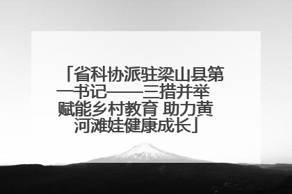 省科协派驻梁山县第一书记——三措并举 赋能乡村教育 助力黄河滩娃健康成长
