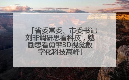 省委常委、市委书记刘非调研思看科技，勉励思看勇攀3D视觉数字化科技高峰