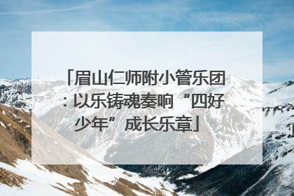 眉山仁师附小管乐团：以乐铸魂奏响“四好少年”成长乐章