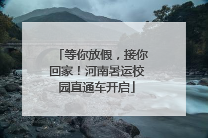 等你放假，接你回家！河南暑运校园直通车开启