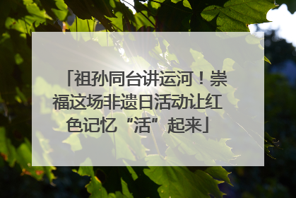 祖孙同台讲运河！崇福这场非遗日活动让红色记忆“活”起来