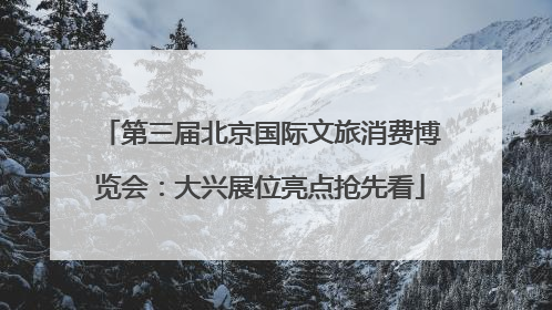 第三届北京国际文旅消费博览会：大兴展位亮点抢先看