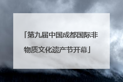 第九届中国成都国际非物质文化遗产节开幕