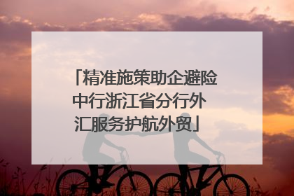 精准施策助企避险 中行浙江省分行外汇服务护航外贸