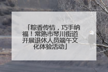 粽香传情，巧手纳福！常熟市琴川街道开展退休人员端午文化体验活动
