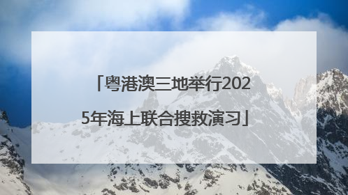 粤港澳三地举行2025年海上联合搜救演习