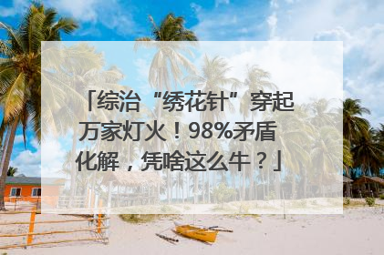 综治“绣花针”穿起万家灯火！98%矛盾化解，凭啥这么牛？