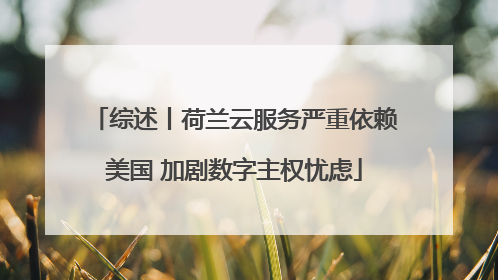 综述丨荷兰云服务严重依赖美国 加剧数字主权忧虑
