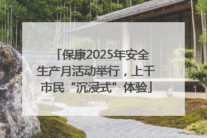 保康2025年安全生产月活动举行，上千市民“沉浸式”体验