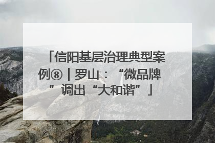 信阳基层治理典型案例⑧｜罗山：“微品牌”调出“大和谐”