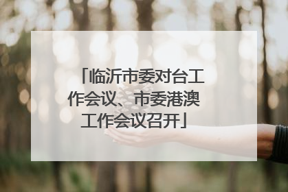 临沂市委对台工作会议、市委港澳工作会议召开