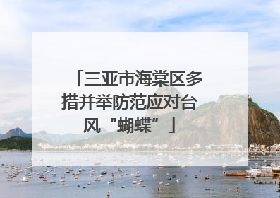 三亚市海棠区多措并举防范应对台风“蝴蝶”