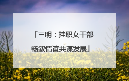 三明：挂职女干部畅叙情谊共谋发展