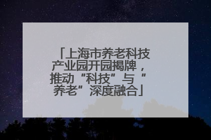 上海市养老科技产业园开园揭牌，推动“科技”与“养老”深度融合