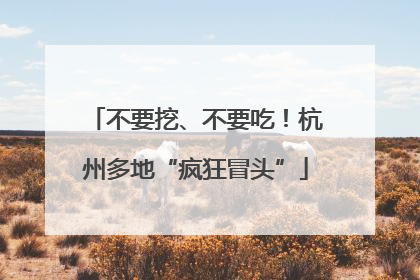 不要挖、不要吃！杭州多地“疯狂冒头”