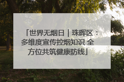 世界无烟日｜珠晖区：多维度宣传控烟知识 全方位共筑健康防线
