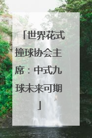 世界花式撞球协会主席：中式九球未来可期