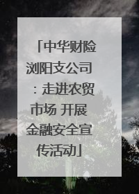 中华财险浏阳支公司：走进农贸市场 开展金融安全宣传活动