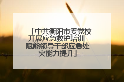 中共衡阳市委党校开展应急救护培训 赋能领导干部应急处突能力提升