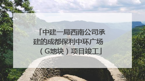 中建一局西南公司承建的成都保利中环广场（G地块）项目竣工