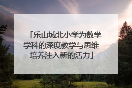 乐山城北小学为数学学科的深度教学与思维培养注入新的活力