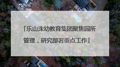 乐山洙幼教育集团聚焦园所管理，研究部署重点工作