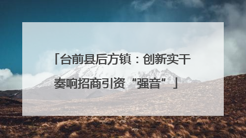 台前县后方镇：创新实干奏响招商引资“强音”
