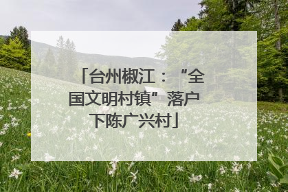 台州椒江：“全国文明村镇”落户下陈广兴村