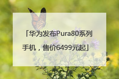 华为发布Pura80系列手机，售价6499元起
