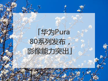 华为Pura80系列发布，影像能力突出