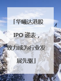 华曦达港股 IPO 递表，致力成为行业发展先驱