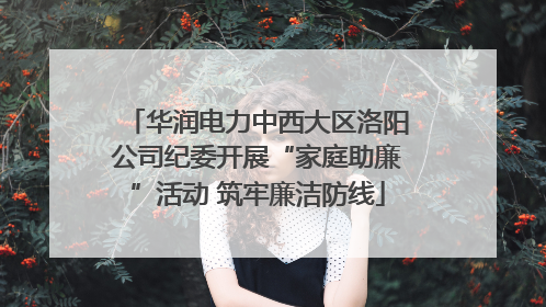华润电力中西大区洛阳公司纪委开展“家庭助廉”活动 筑牢廉洁防线