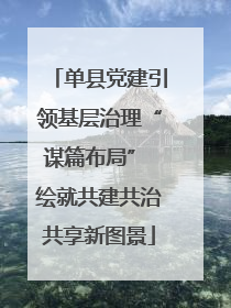 单县党建引领基层治理“谋篇布局” 绘就共建共治共享新图景